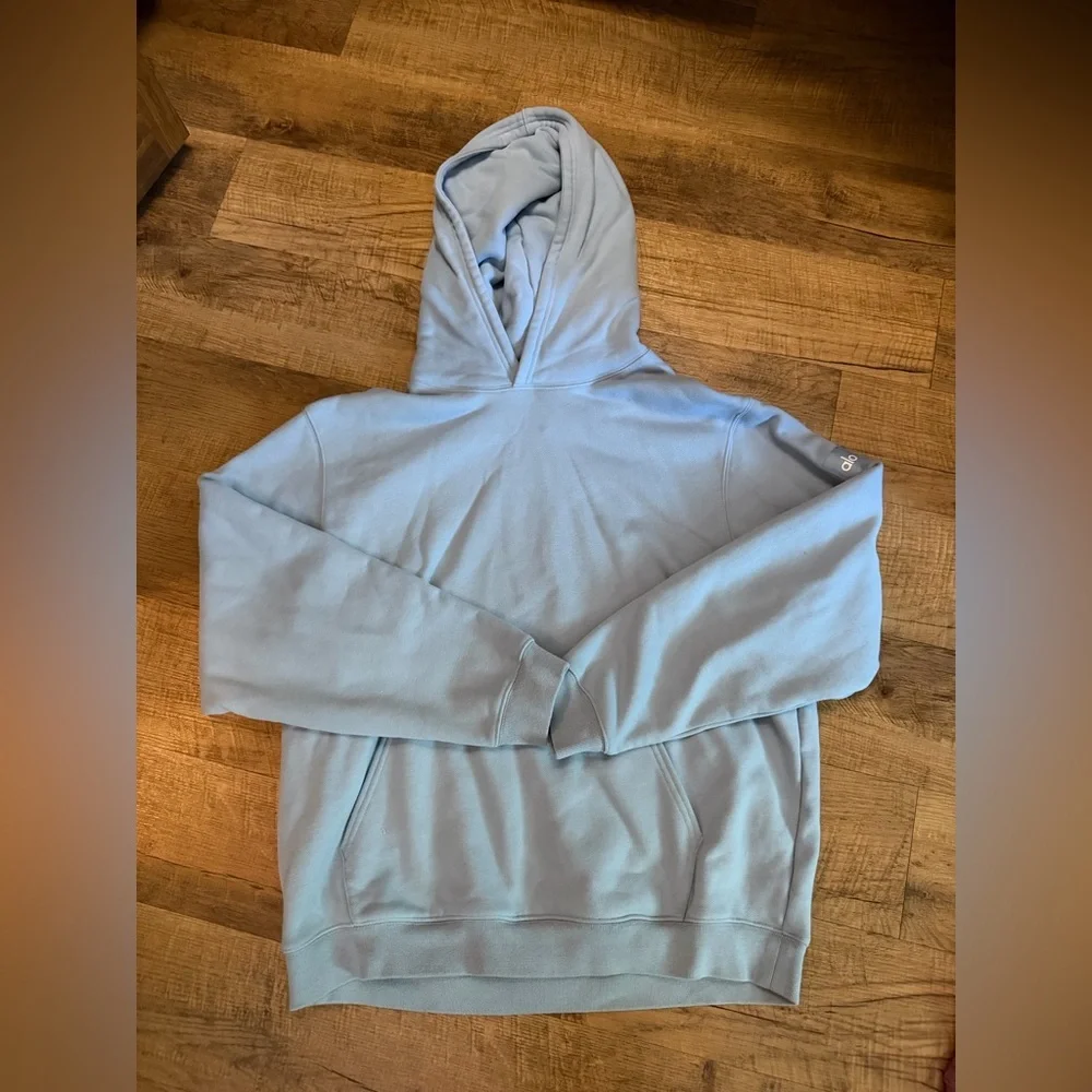 ALO Yoga celestial blue Renown Heavy Weight Hoodie